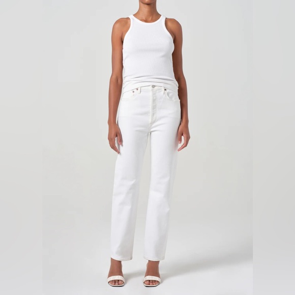 Agolde 90's Pinch Waist High Rise Straight Leg Jeans - Picture 1 of 7